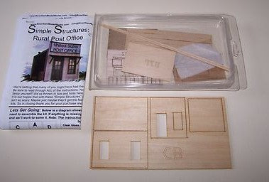 River Dam Model Works S-SS2 S Scale Simple Structures Rural Post Office Kit