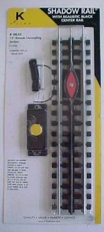 K-Line K-0635 O Gauge Shadow Rail 10" Remote Uncoupling Operating Track Section