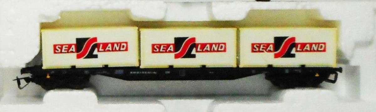 Tillig 15513 TT Scale 1:120 12 mm Sea Land Flat Car W/3 Container