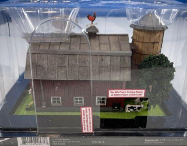 Menards 279-5016 HO Red Farmer & 4-Cows Revolving Weather Vane Pre-Built