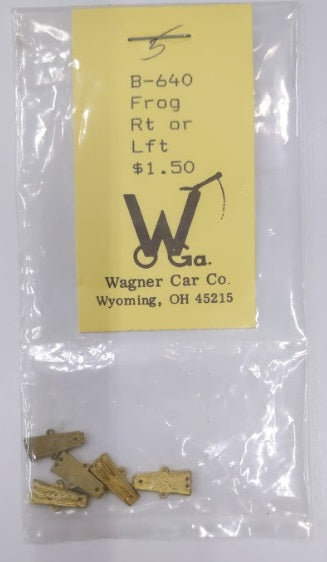 Wagner Car Co. B-640 O Overhead Trolley Frog Right or Left (Pack of 5)
