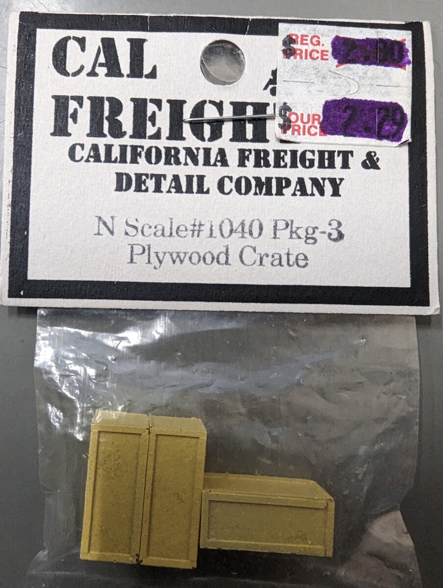 Cal Freight 1040 N Scale Plywood Crates (Pack of 3)