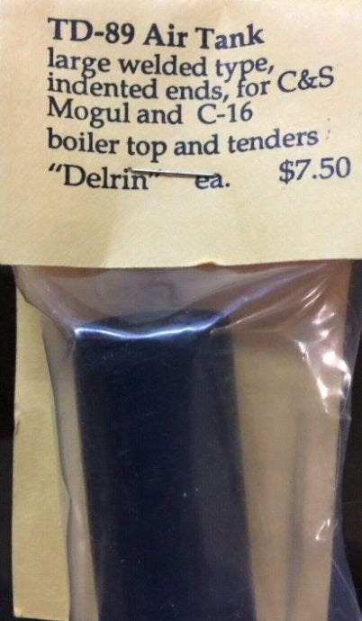 Trackside Details TD-89 G Delrin Air Tank Large Welded Type Indented Ends