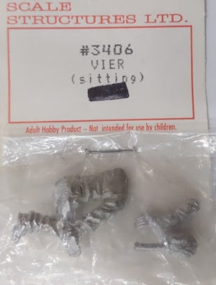 Scale Structures 3406 O Scale Vier (Sitting) Figure Metal Kit
