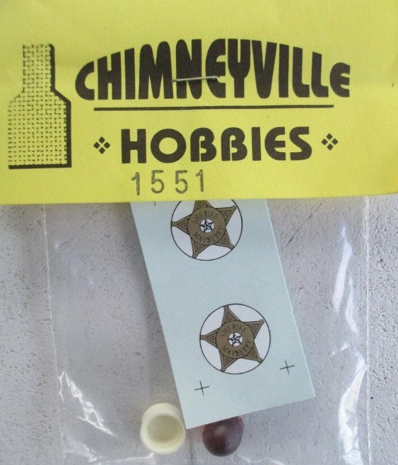 Chimneyville Hobbies 1551 Andy Griffith Sheriffs Patrol Car Decals