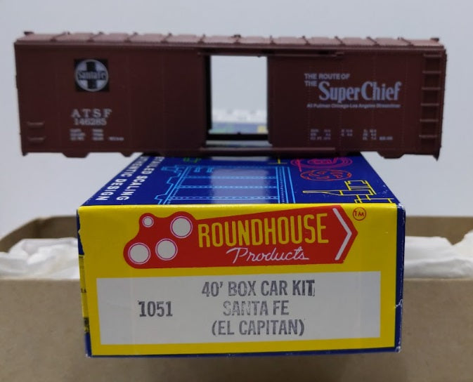 Roundhouse 1051 HO Santa Fe (El Capitan) 40'''' Box Car Kit