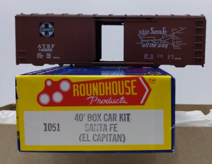 Roundhouse 1051 HO Santa Fe (El Capitan) 40'''' Box Car Kit
