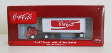 Athearn 8242 HO 1:87 Coca-Cola Ford C Tractor w/28'''' Pup Trailer