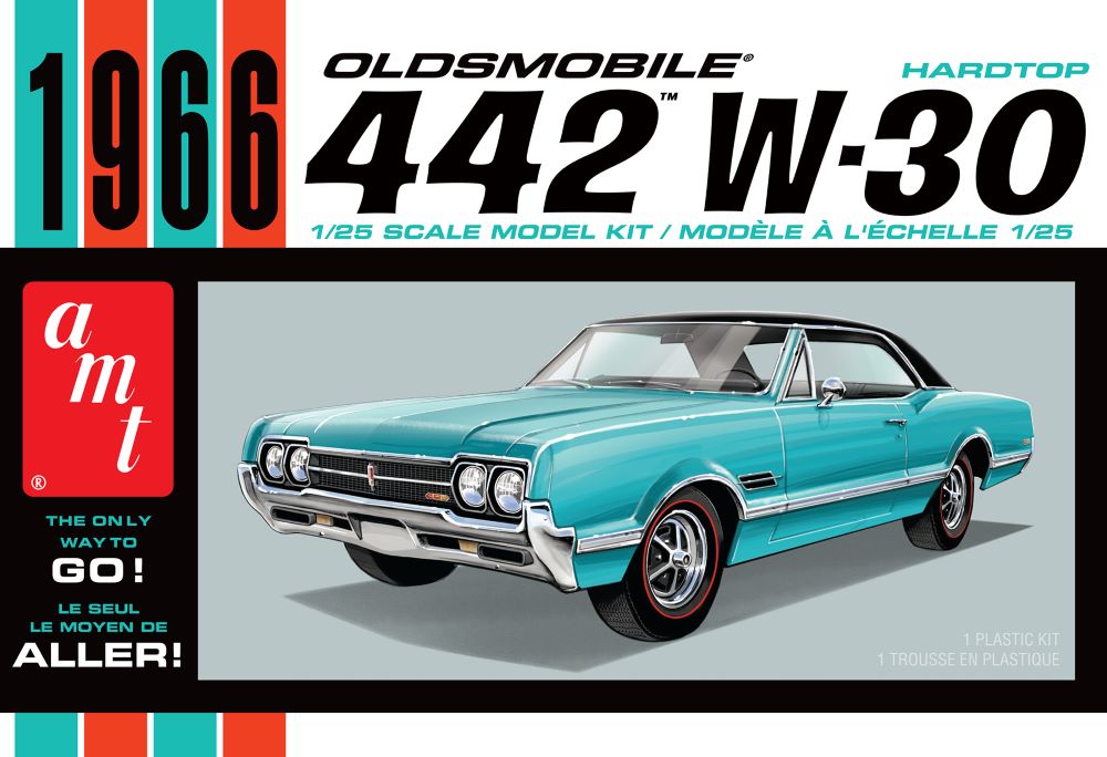 AMT 1432 1:25 1966 Oldsmobile 442 W30 Hardtop Plastic Model Kit