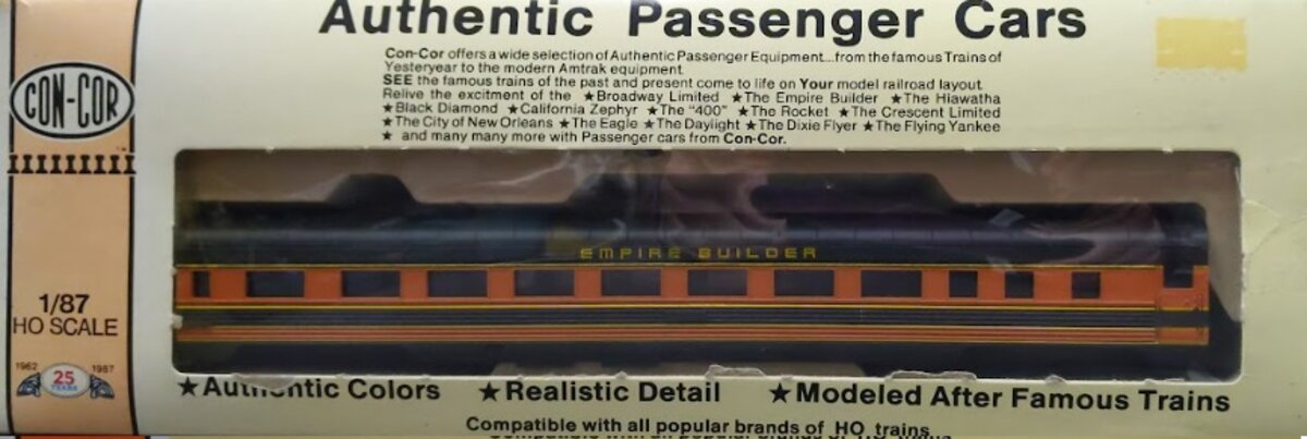 Con-Cor 0001-007108 HO Great Northern Empire Builder 85' Corrugated Coach