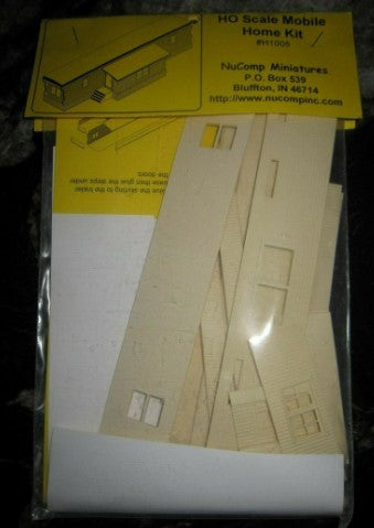 NuComp Miniatures H1005 HO Scale Mobile Home Building Kit