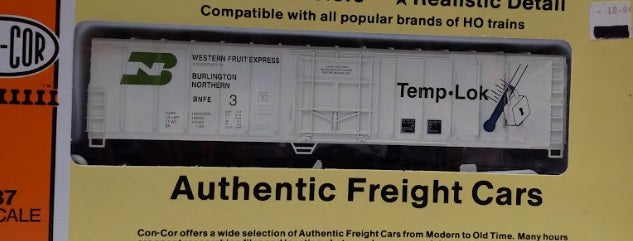 Con-Cor 0001-009806-1 HO Burlington Northern Temp Lock 57 Ft Mech Reefer Kit