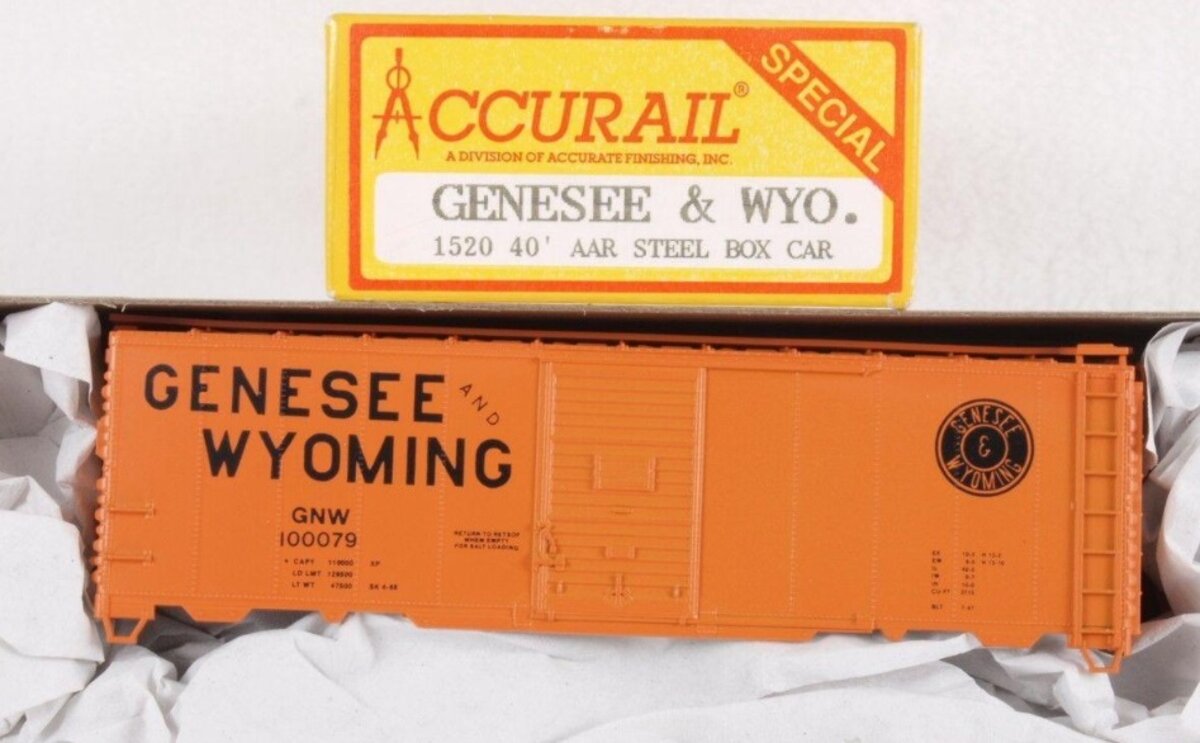 Accurail 1520 HO Genesse & Wyoming 40'''' AAR Steel Boxcar Kit