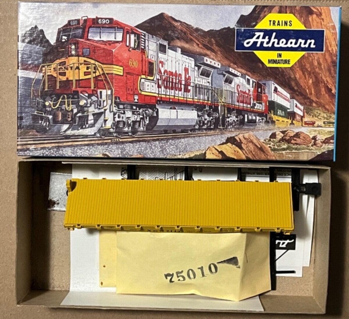 Athearn 1383 HO National Railways of Mexico N de M 40''' Flat Car #21433 Kit