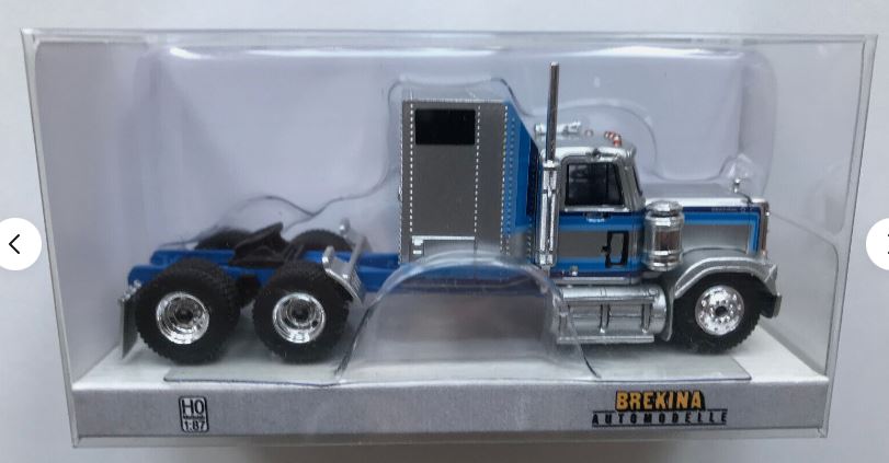 Brekina Automodellec 85775 HO GMC General Metallic Silver and Blue Truck