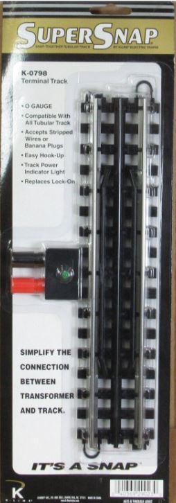 K-Line K-0798 O SuperSnap 10" Terminal Track Section