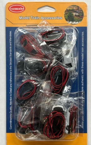 Evemodel EC150-12G N Scale Car Assortment for Layout (12 Pieces)