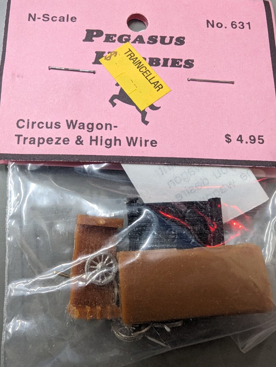Pegasus Hobby 631 N Scale Trapeze & High Wire Circus Wagon Model Kit