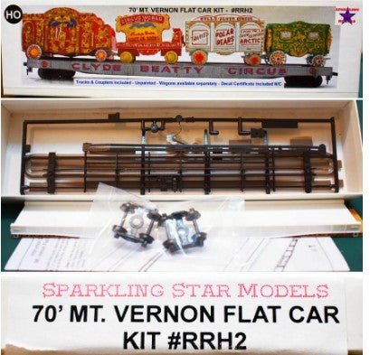 Sparkling Star Models RRH2 HO Scale Unpainted 70'''' Mt.Vernon Flat Car Kit