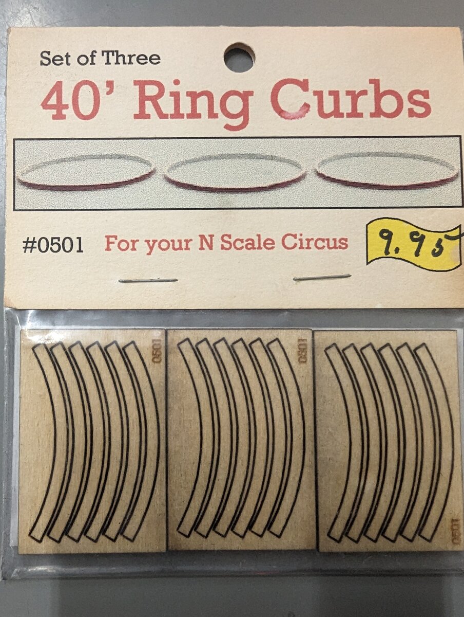 Dietrich Enterprises 0501 N Scale Circus 40'''' Ring Curbs (Set of 3)