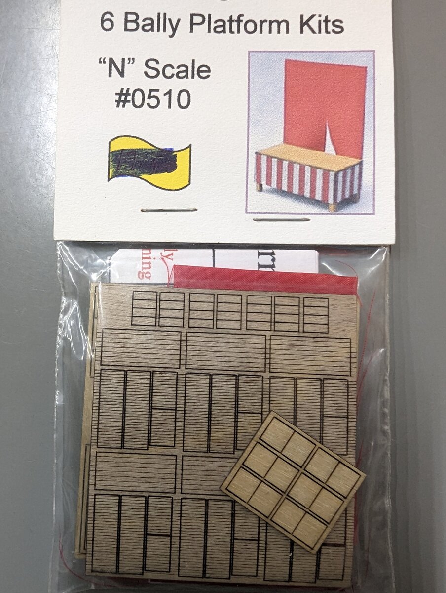 Dietrich Enterprises 0510 N Scale Circus Bally Platforms Kits (Pack of 6)