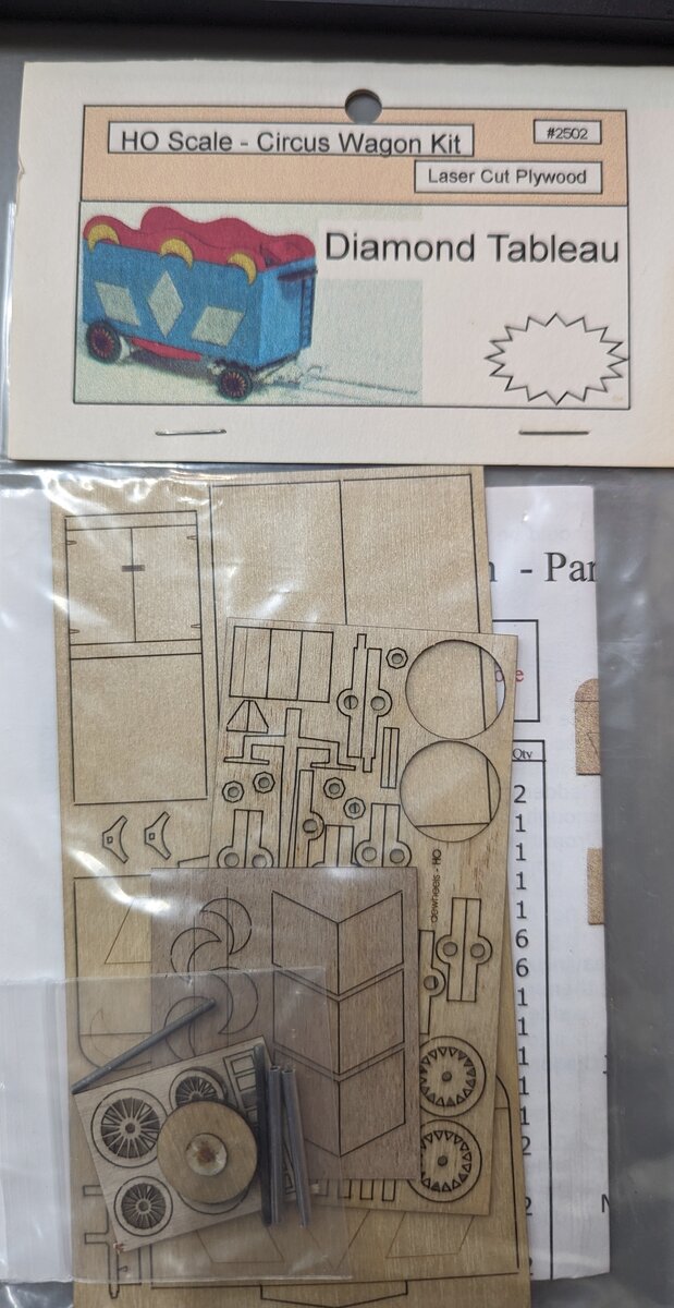 Dietrich Enterprises 2502 HO Scale Diamond Tableau Circus Wagon Kit