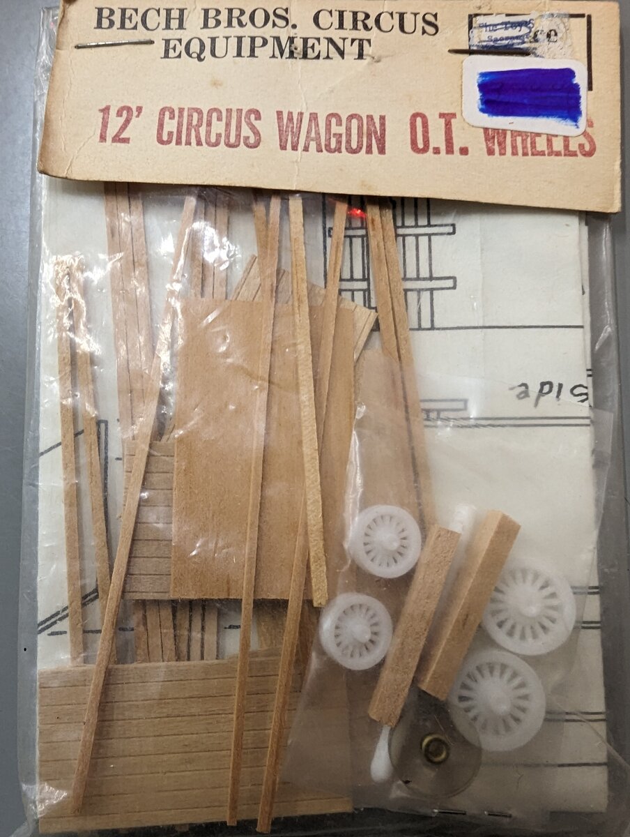 Atlantic Scale Models 12 HO Bech Bros. Circus Equipment 12'' Circus Wagon Kit