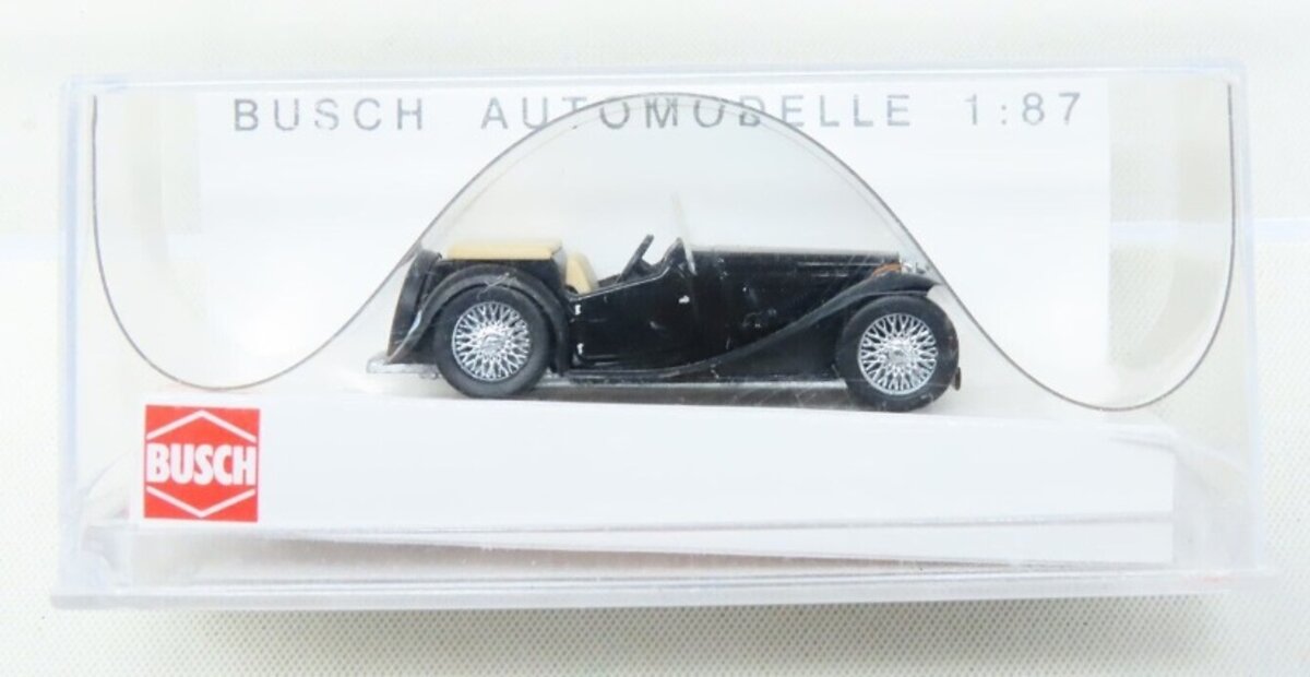 Busch 45907 HO Black MG Midget TC Cabrio Convertible