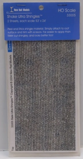 New Rail Models 33005 HO Shake Ultra Shingles 53' x 24'