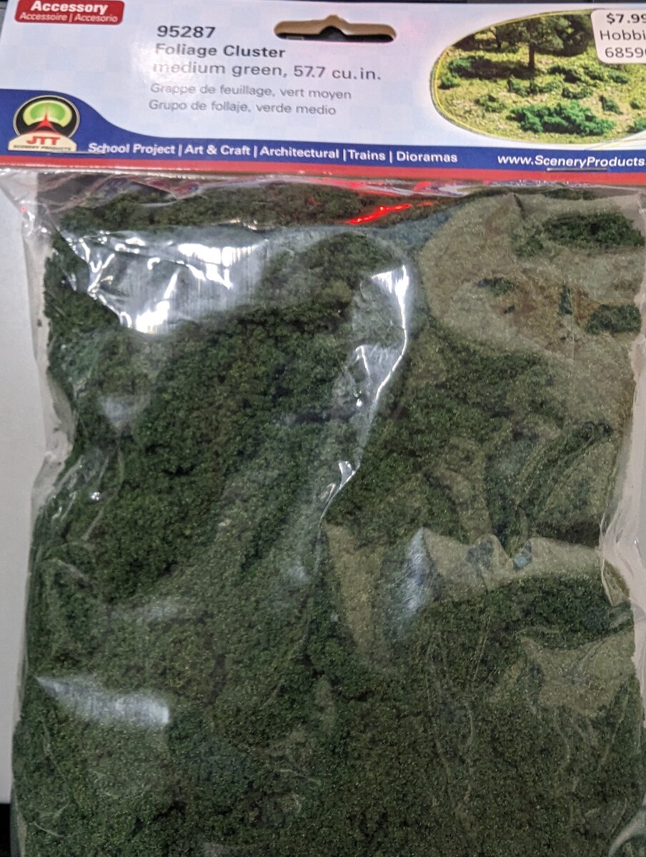 JTT Scenery Products 95287 Medium Green Foliage Cluster 57.7 cu. In.