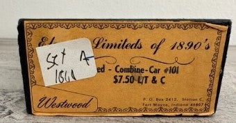 Westwood 101 HO Elegant Limiteds of 1890's Sunset Limited Combine Car Kit