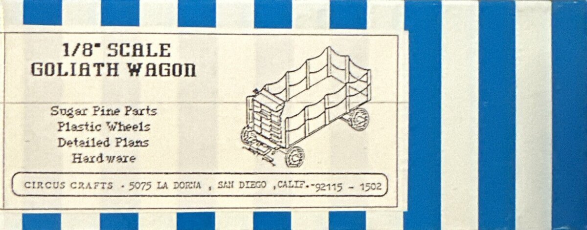Circus Craft CW-18 HO 1/8" Scale Goliath Wagon Wood Kit