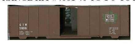 Front Range 4061 HO  PS-1  Grand Trunk Western 40' Modern Single 6' Door Kit