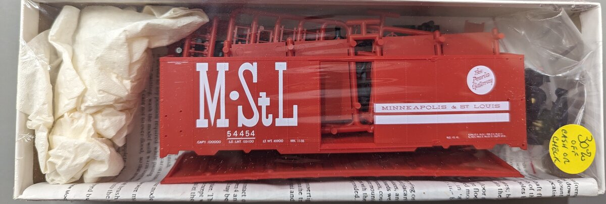 Innovative Model Works 454 HO Minneapolis & St. Louis 1937 A.A.R. Box Car #54454