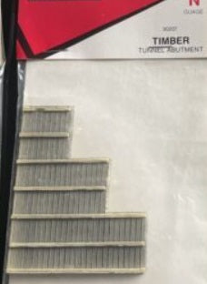 Pre-Size 30207 N Scale Timber Tunnel Abutment