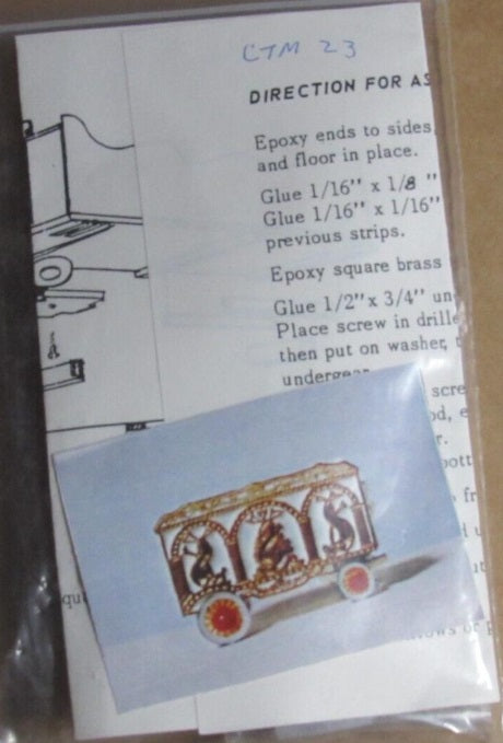 CTM 23 HO Dolphin Band Wagon Circus Parade Wagon Kit