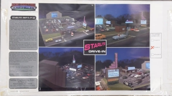 Miller Engineering 282 N Scale Starline Drive-In Building Kit