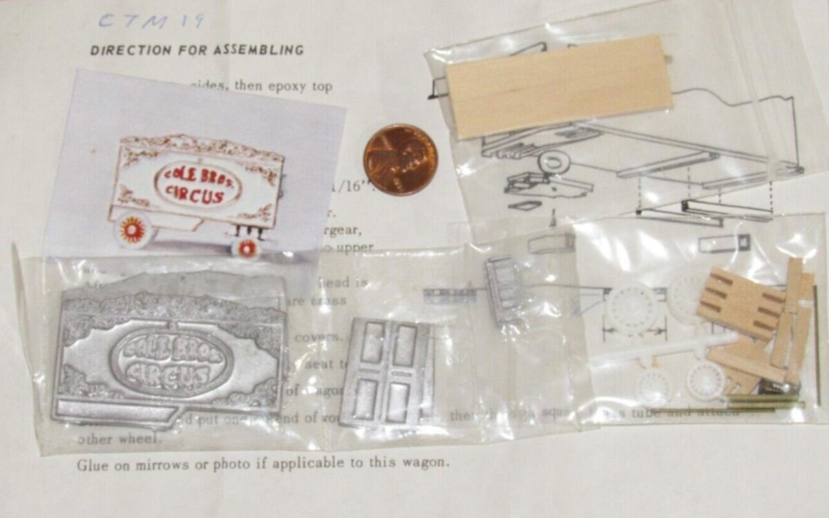 CTM 19 HO Scale Cole Bros Circus Parade Baggage Wagon Kit