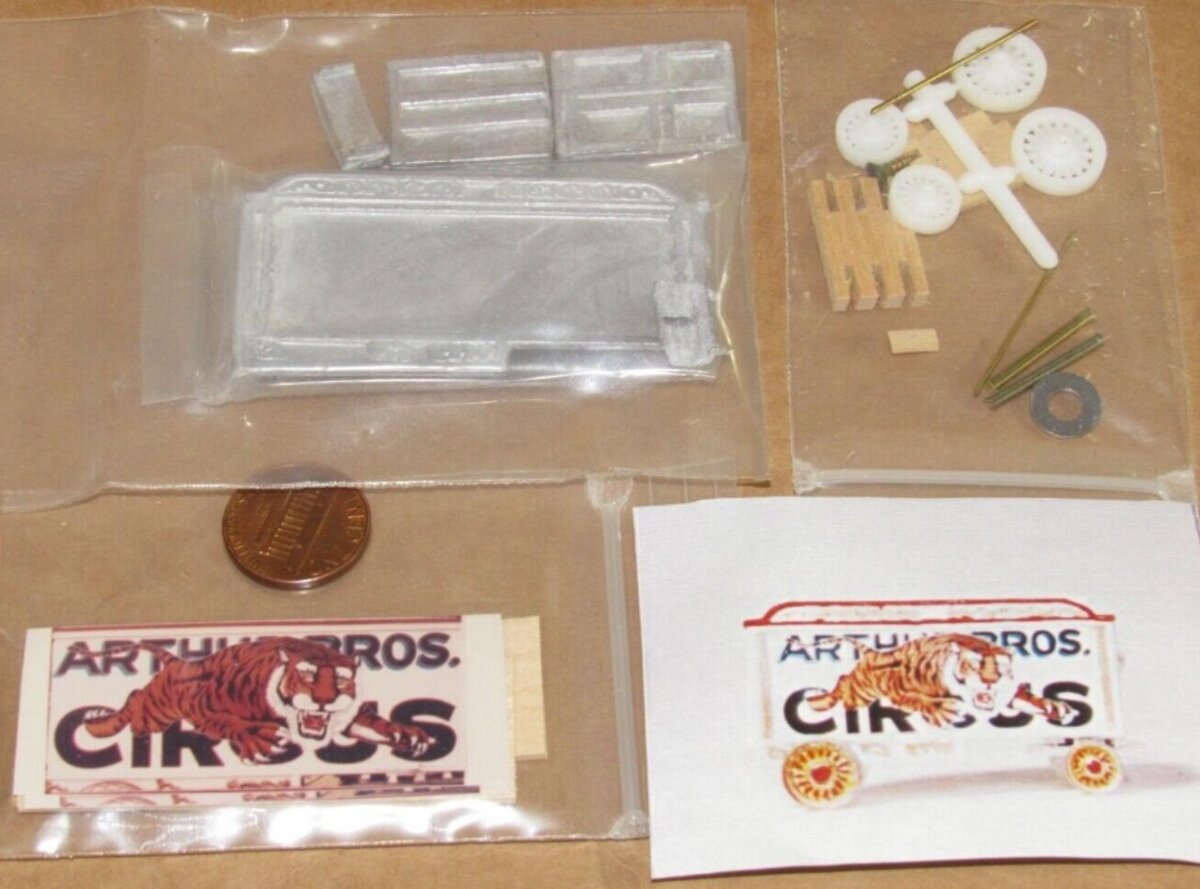 CTM 8 HO Scale Arthur Bros Circus Charging Tiger Wagon Kit