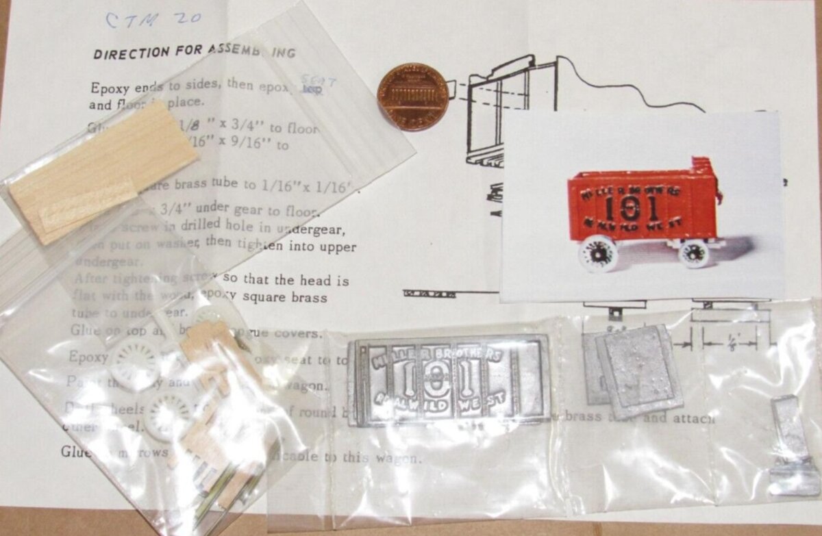 CTM 20 HO Scale Miller Brothers Realwild West Circus Baggage Wagon Kit
