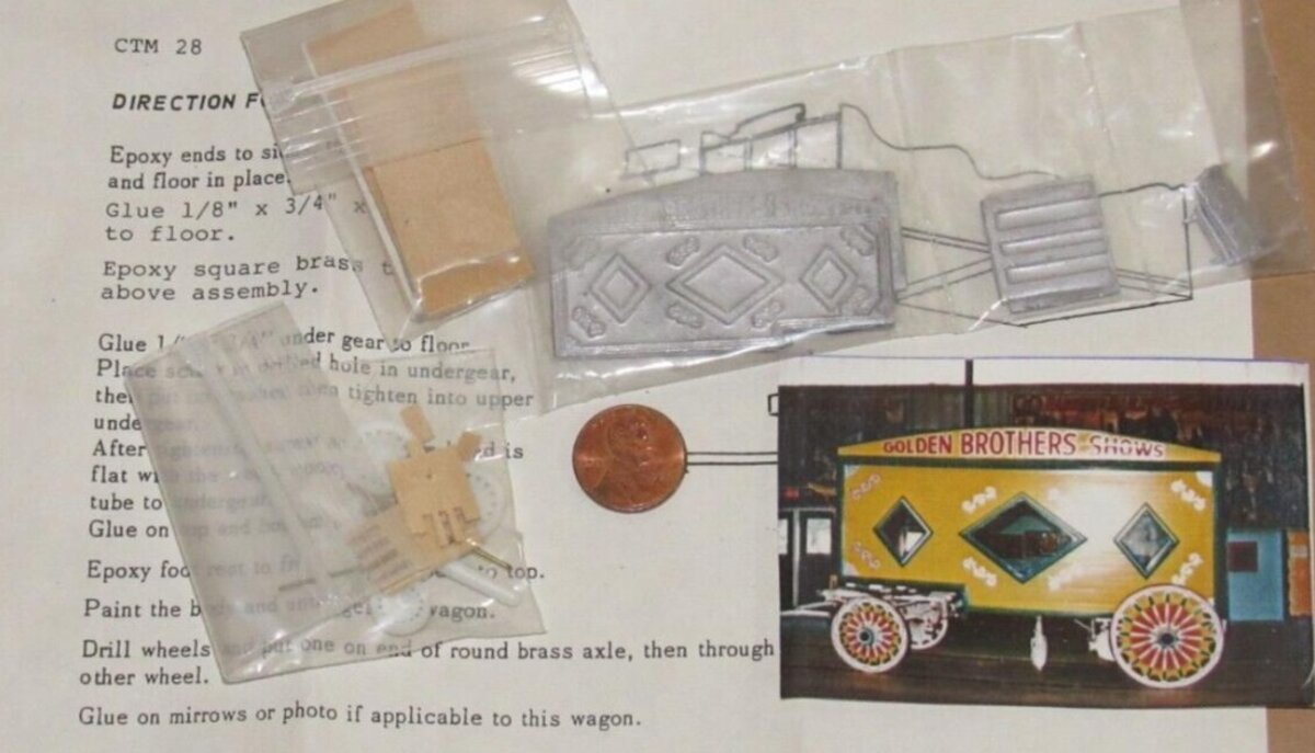 CTM 28 HO Golden Brothers Shows Circus Parade Wagon Kit
