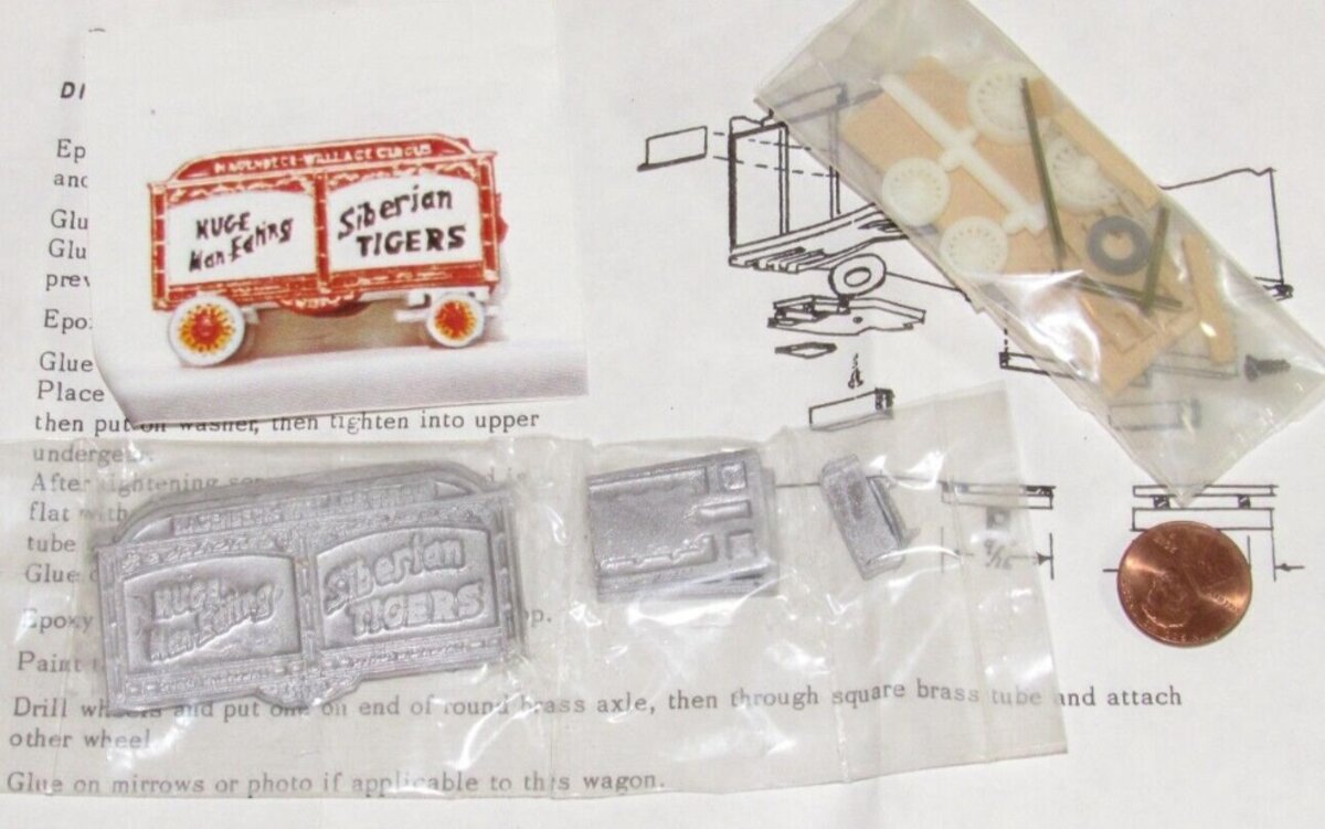 CTM 67 HO Scale Siberian Tiger Cage Circus Kit