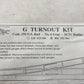 Micro Engineering 23-206 G Scale Right Hand Manual Turnout Kit