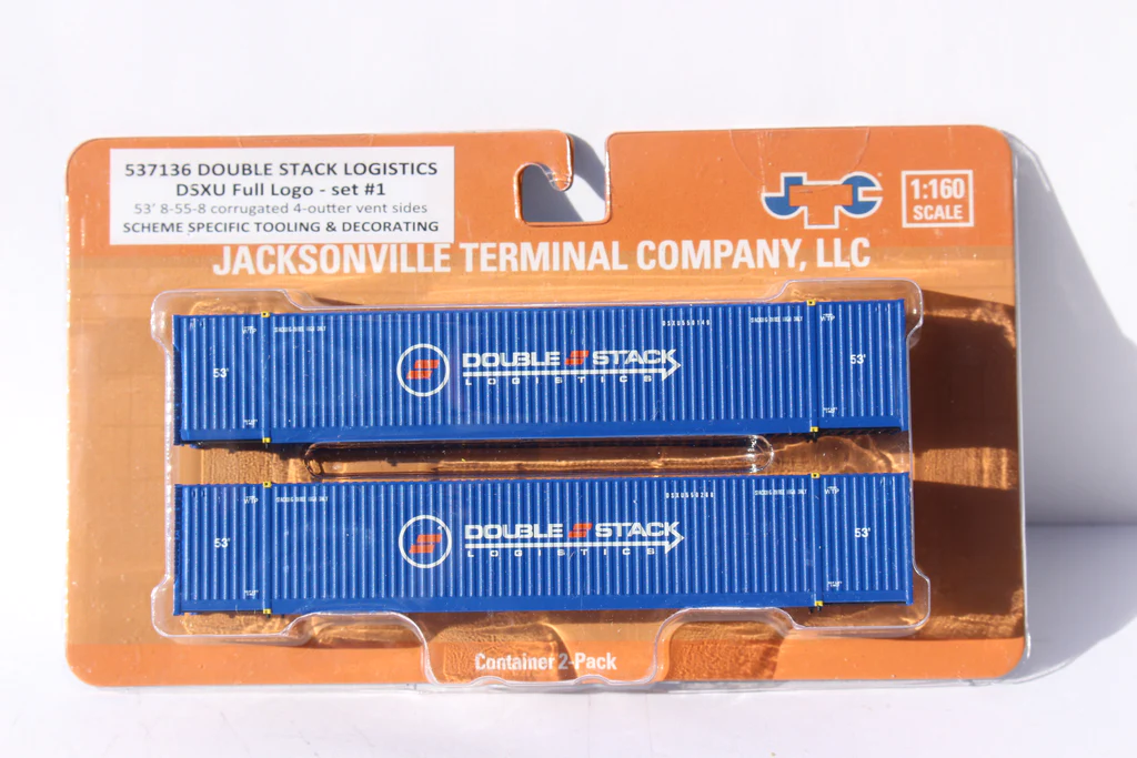 JTC Model Trains 537136 N Double Stack Logistics 53' High Cube Container
