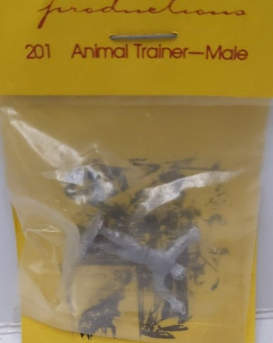 Circus Town 201 HO Scale Animal Trainer Male Unpainted Metal Figure