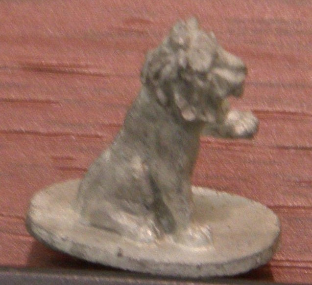 Circus Town 203 HO Scale Lion Sitting Unpainted Metal Figure