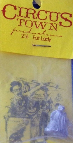 Circus Town 216 HO Scale Fat Lady Unpainted Metal Figure