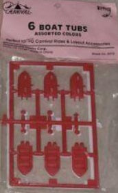 IHC 4413 HO Scale Plastic Boat Tubs Assorted Colors
