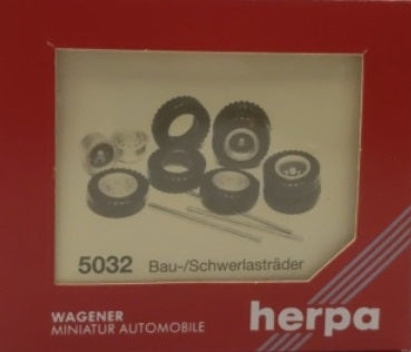 Herpa 5032 HO Scale Construction Heavy Duty Wheels Set