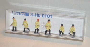 Merten 0101 HO U.S. Fire Department Personnel Figures (Set of 6)